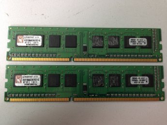 Оперативная память БУ 1Гб = 2х512Mб DDR-3 Kingston 1066Mhz KIT память (комплект) 2шт по 512Мб каждая планка. DDR-3 1066Mhz PC8500