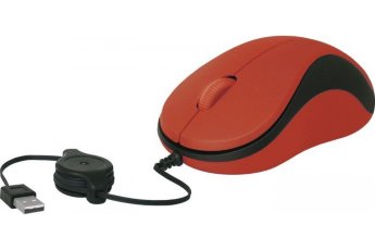 Мышь Defender #1 MS-960 красная кабель-рулетка 