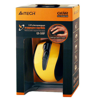 Мышь A4Tech G9-350-3 желтая бепроводная 