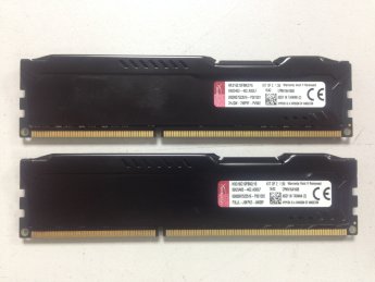Оперативная память БУ 16Гб (2х8Гб) DDR-III Kingston FURY HX316C10FBK2/16 Модуль памяти DDR3 16GB (2*8GB) 1600MHz HyperX Fury Black Series CL10 HX316C10FBK2/16