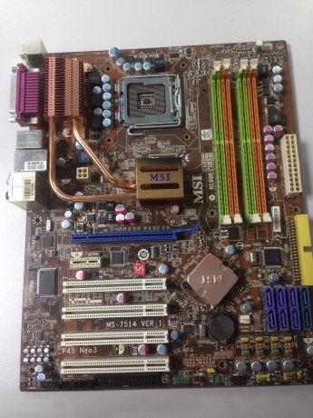 Материнская плата БУ MSI P45 Neo3 MS-7514 LGA775 Материнская плата сокет 775 с чипсетом P45 для любых процессоров Intel Core2Duo, Core2Quad