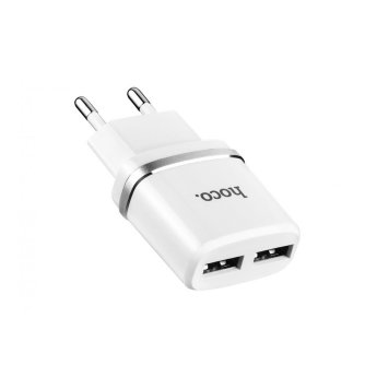 Блок питания USB 5v 2,4a Hoco C12 (2 порта) + кабель microUSB 