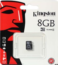 Карта памяти 8Гб MicroSDHC Kingston Class 4